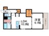 ディル西京極 1LDKの間取り