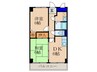 カーサ東浜 2DKの間取り