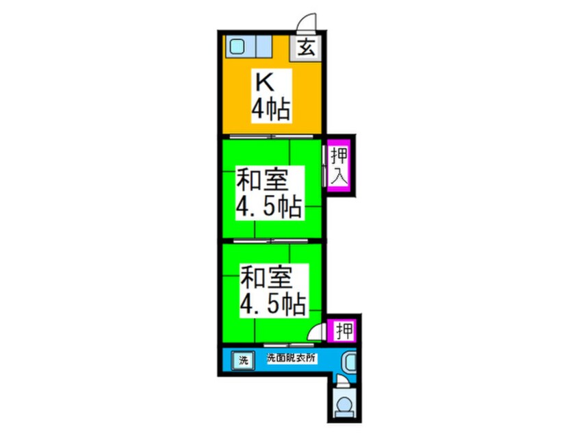 間取図 ＪＳ　Ａｐａｒｔｍｅｎｔ(東側)