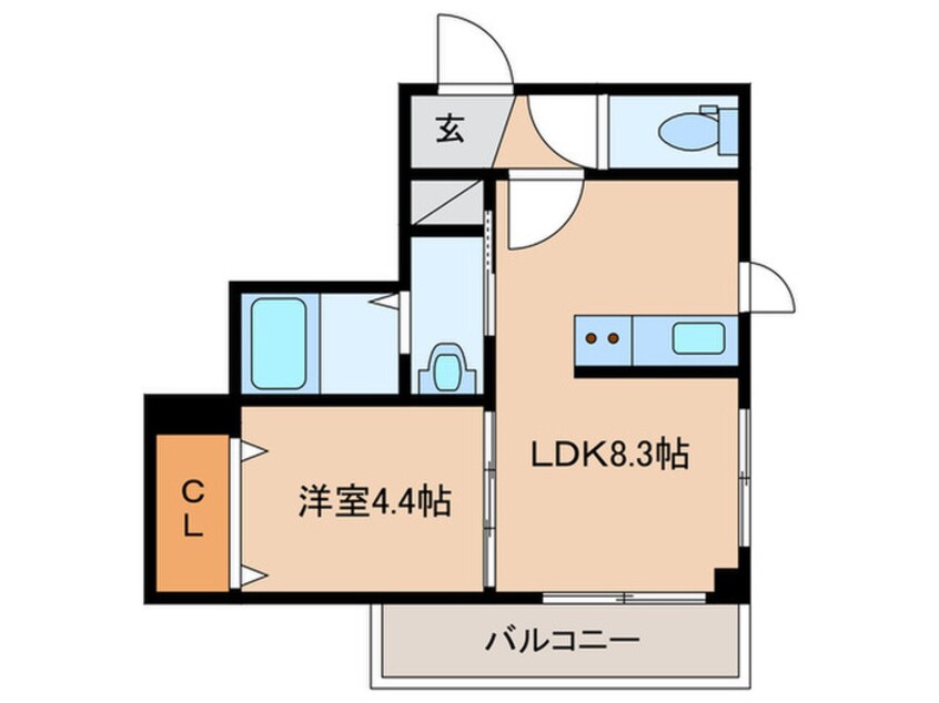 間取図 メイユール東難波