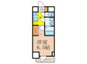 S-RESIDENCE新大阪Rish 1Kの間取り
