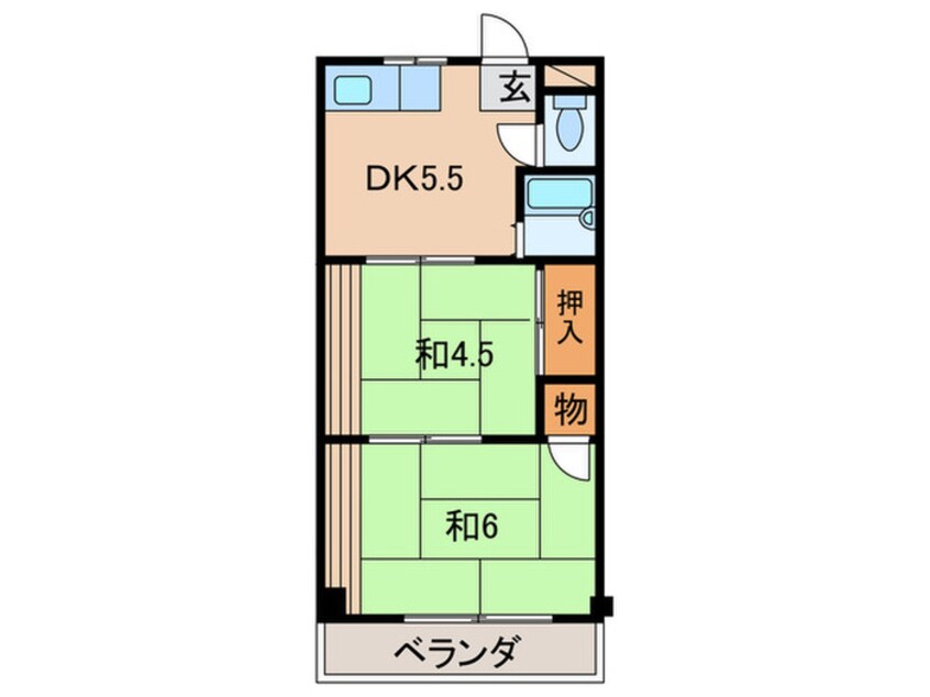 間取図 シャルム南台Ⅱ