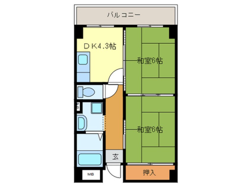 間取図 シャロン鷹取東