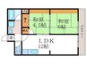ルミネ玉山 2LDKの間取り