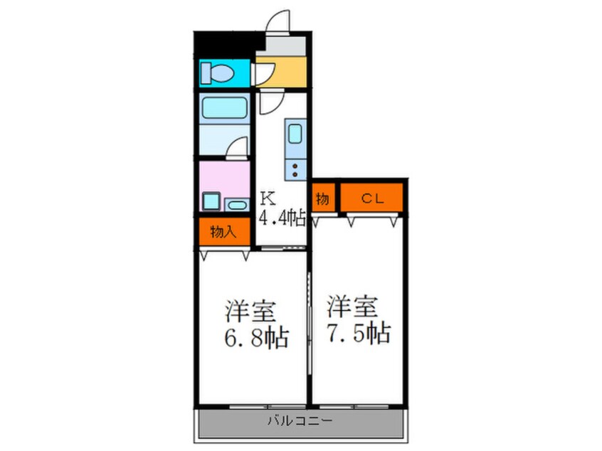 間取図 ｳｲｽﾃﾘｱ壱番館