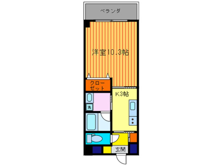 間取図 ｳｲｽﾃﾘｱ壱番館