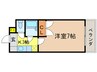 第７レジデンス春田桂坂 1Kの間取り