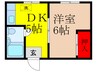 共栄マートハイツ 1DKの間取り