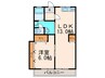 西田マンション 1LDKの間取り
