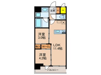 間取図 セレニテフラン梅田