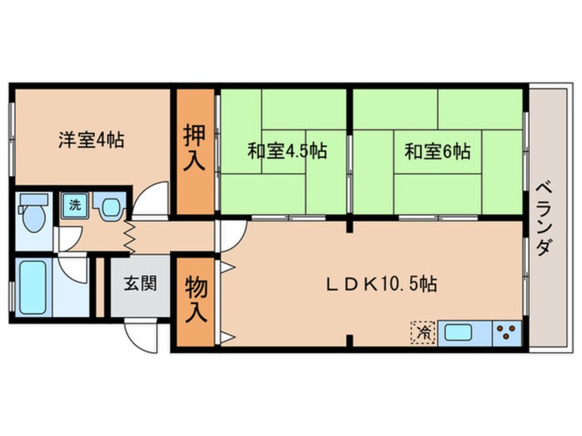 間取図 ボナ－ル西井