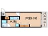 キンブリッジ京都駅西 1Kの間取り