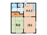 ハイツ北町 2Kの間取り