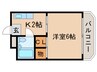 藤岡マンション 1Kの間取り
