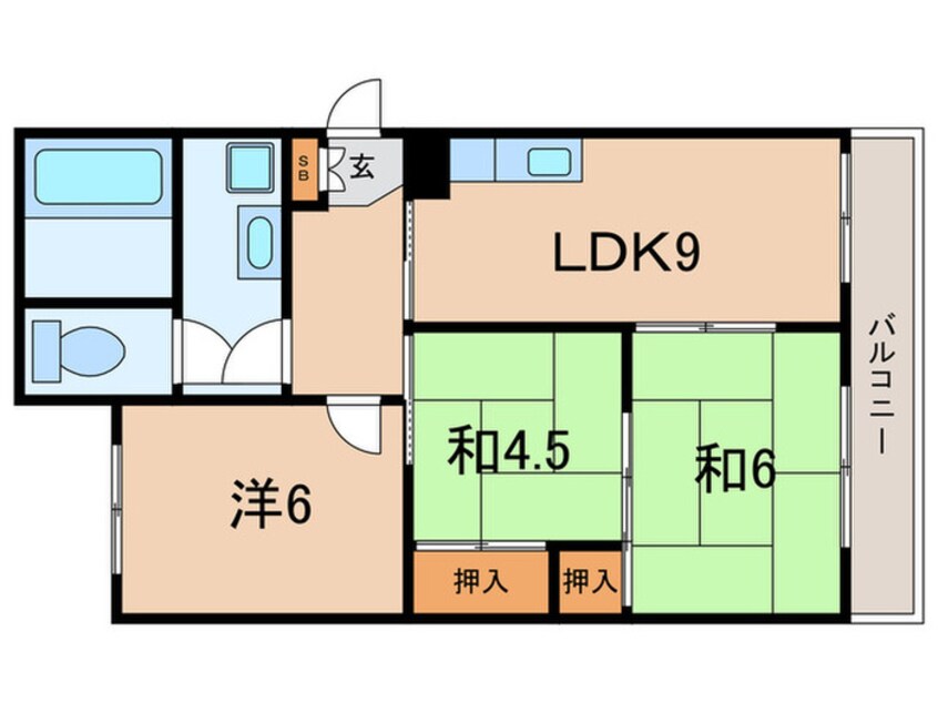 間取図 ハイツ中村