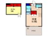 ヴィラ・サビ－ナ花園 1Rの間取り
