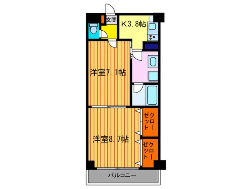 間取図 ｳｲｽﾃﾘｱ参番館