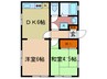 ジョリ－三井寺 2DKの間取り
