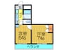 第２コーポ大喜 2Kの間取り