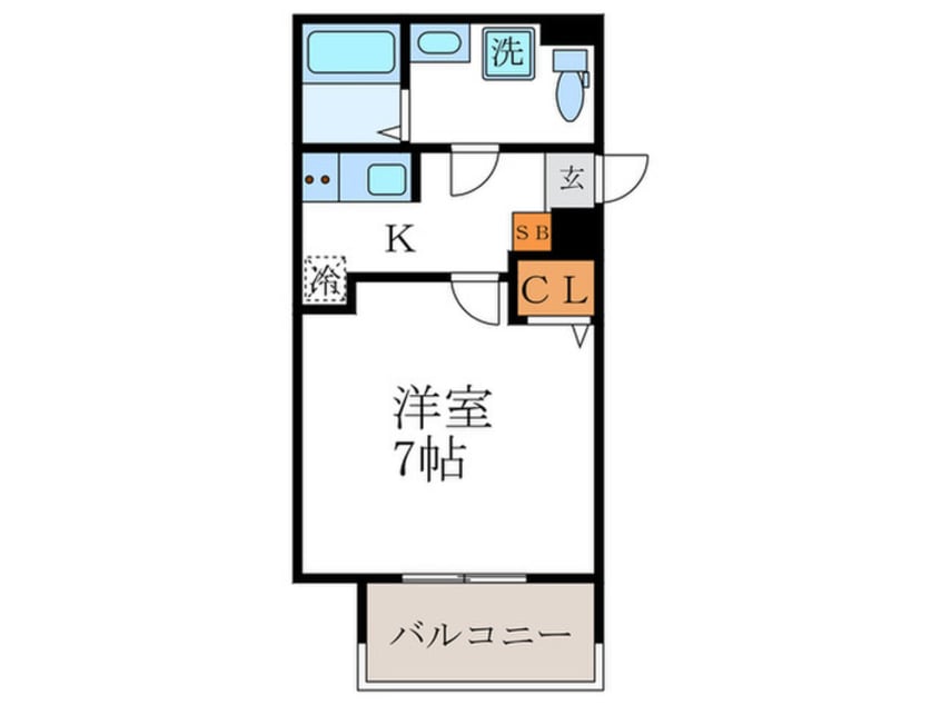 間取図 Ｌａｎｅ一乗寺