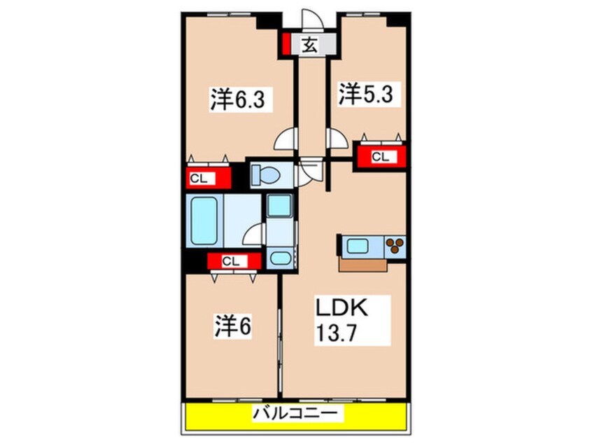 間取図 ＫＤＸ宝塚レジデンス