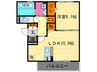 レガーロ河原町 1LDKの間取り