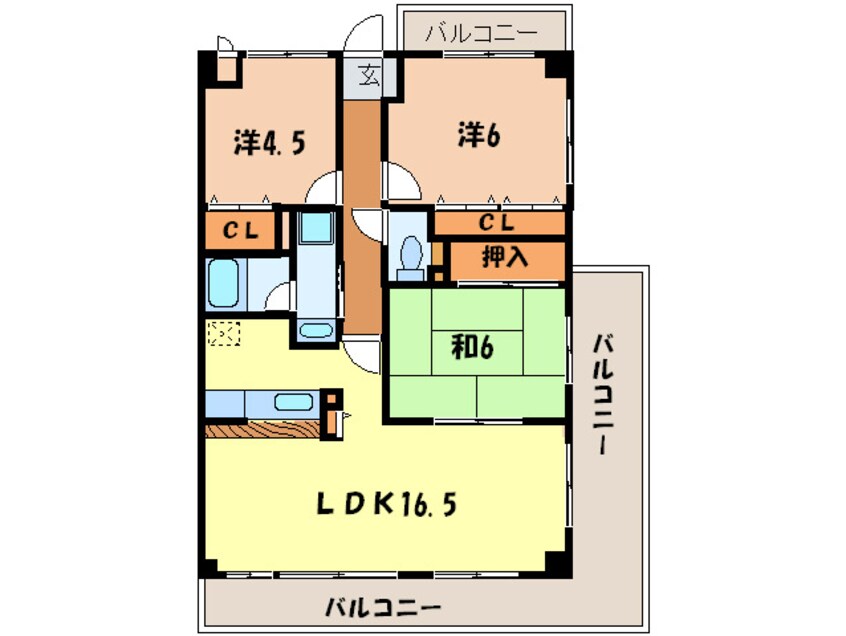 間取図 オ－クヒルズ山口