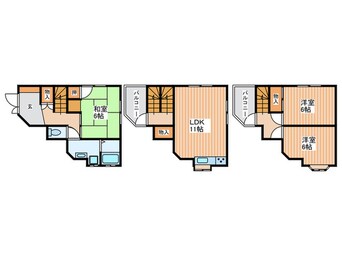 間取図 天美東８丁目貸家