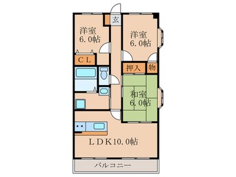 間取図 エクラ丹波橋