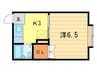 サンヴィエ－ル長岡 1Kの間取り