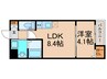 H-maison住之江Ⅲ 1LDKの間取り