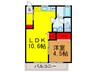 桜コーポ 1LDKの間取り