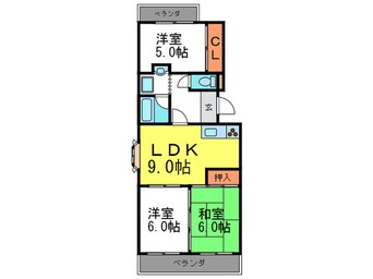 間取図 フォルク北千里Ｌ棟