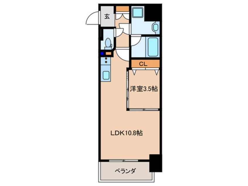 間取図 ﾗ･ﾌｫﾙﾑ天満橋EAST