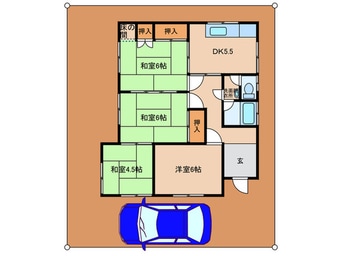 間取図 泉南市信達市場阿久根貸家