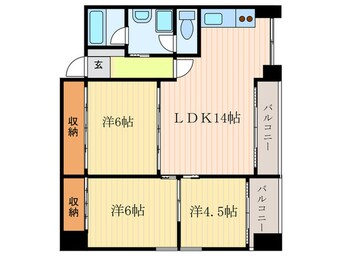 間取図 中川第６コ－ポ