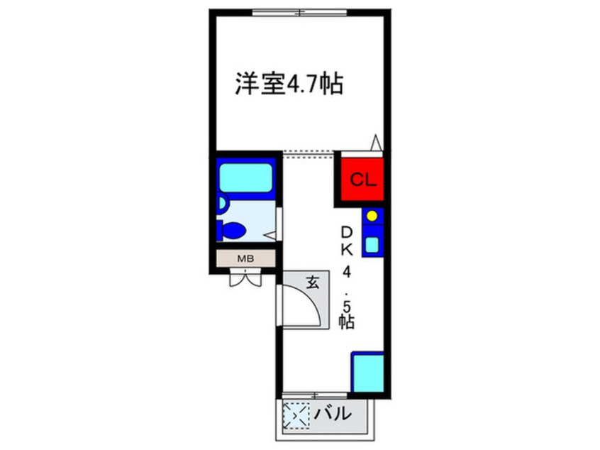 間取図 スタディオ　グロワ－ル