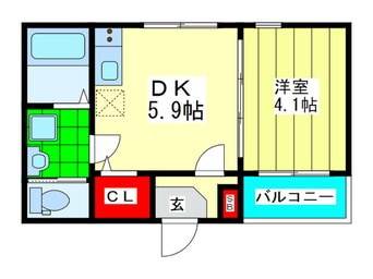 間取図 ハーモニーテラス新喜多東Ⅱ