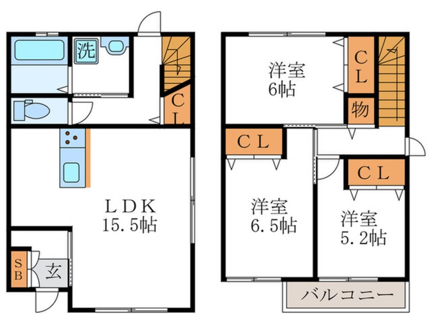 間取図 リヴィエール嵐山E棟