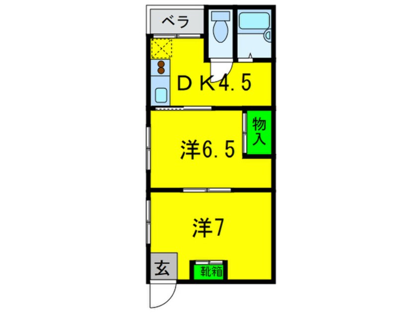 間取図 ﾊｲﾂ M