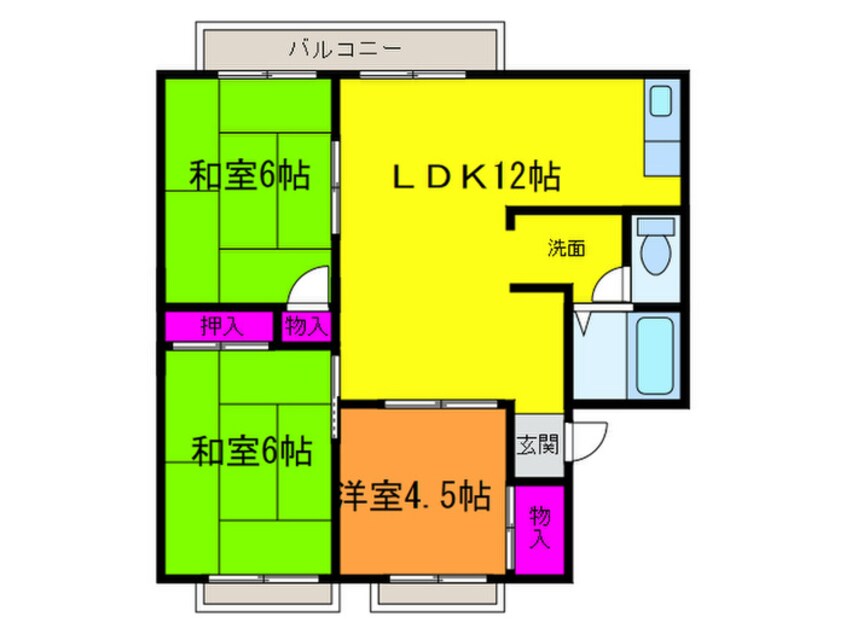 間取図 ピッコロモンドD棟