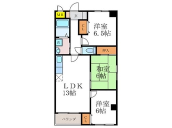 間取図 フォ－トレス朱雀野