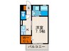 サンシャイン朱雀Ａ棟 1Kの間取り