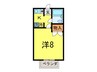 ハイム山喜 1Kの間取り