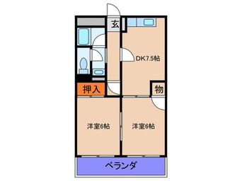 間取図 スカイハイム天神橋