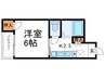 六甲台ベネフィック 1Kの間取り