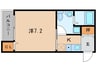 六甲台ベネフィック 1Kの間取り