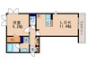 シュレイル 1LDKの間取り