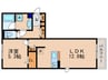 シュレイル 1LDKの間取り
