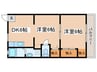 巽ハイツ２号棟(B-36) 2DKの間取り